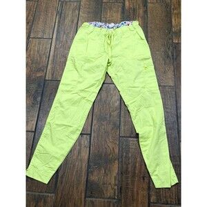 Koi Stretch Women's Scrub Pants M Regular Green Elastic Waist Pockets Twill